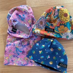 Skida Kids Floral and Star Beanie Trio